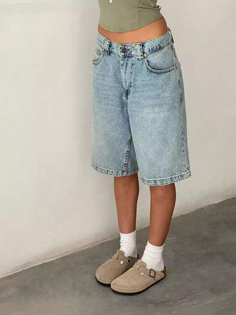 Women S Casual Loose Denim Jeans Mid Waist Fashion Pants S