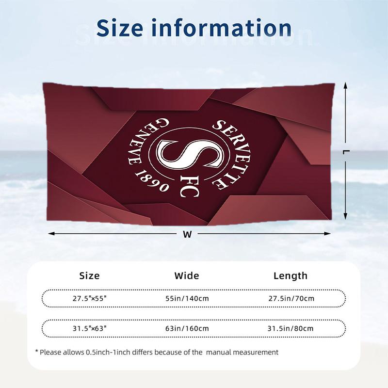 Servette FC stampa Asciugamano da Spiaggia Quick Dry Microfibra Assorbente Portatile da Viaggio Asciugamano per Nuoto