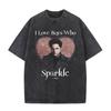 Vintage Movie Twilight I Love Boys Who Sparkle Robert Pattinson T Shirt Edward Cullen Tshirt Unisex Women  Tshirt