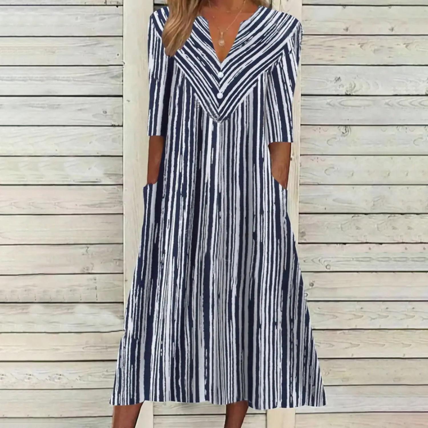 

Женское летнее удобное повседневное платье с v-образным вырезом и коротким рукавом в стиле ретро XXXXXL