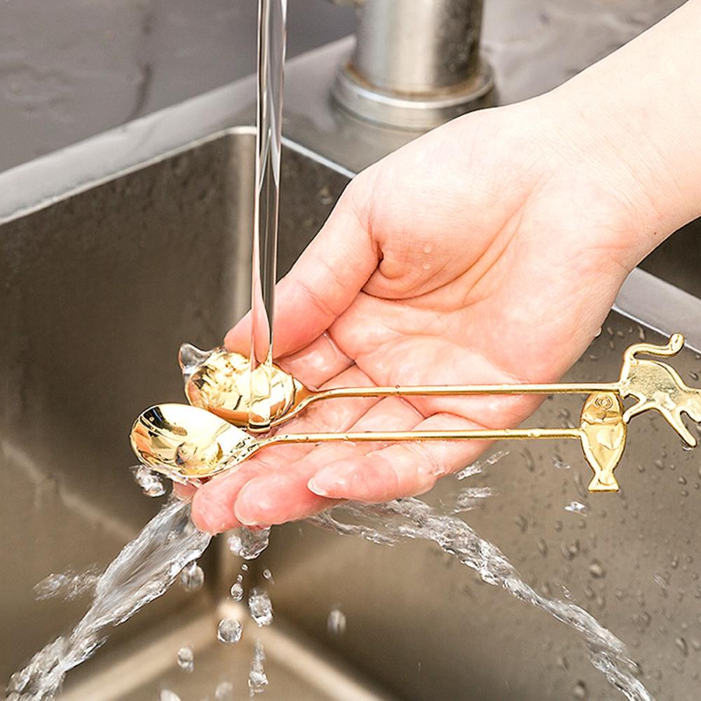 Frucht Küche Zuhause Mischen Katze Trinken Teelöffel Rührwerkzeug Milchlöffel Kaffeezubehör