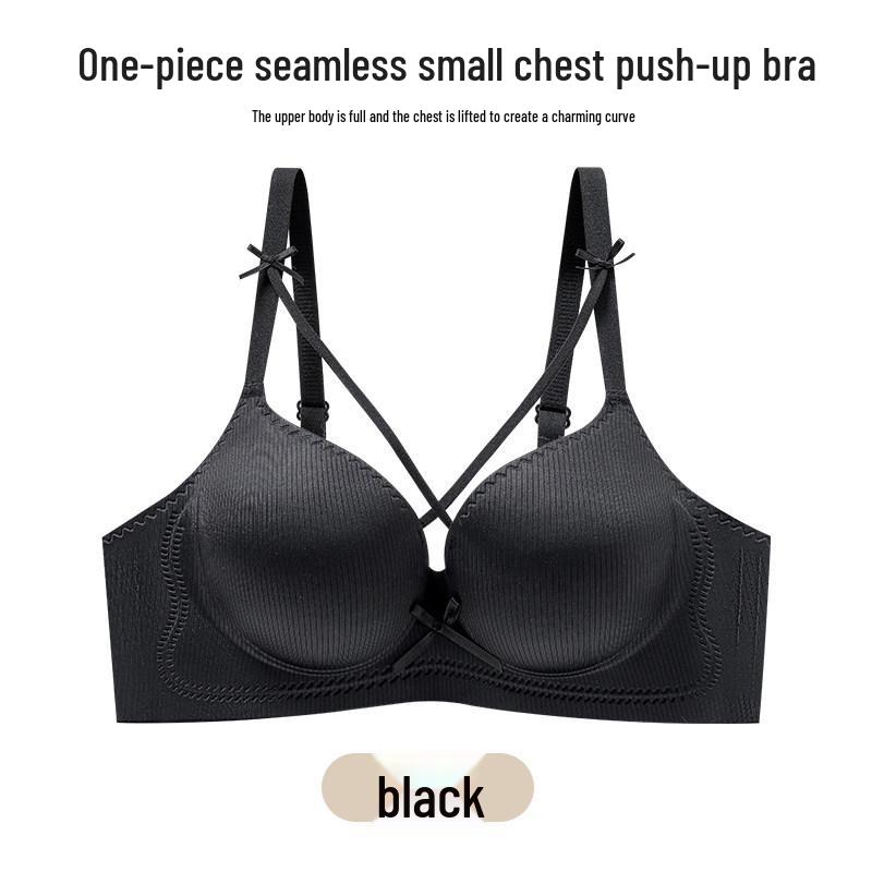 5cm Thickened Wire-free Leopard Print Bra for Enhanced Display and Comfort
