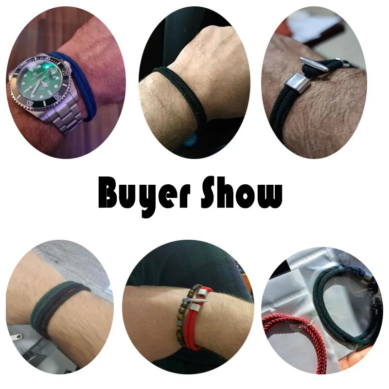 New Rope Bracelet Homme Hiphop Outdoor Camping Adventure Braclet Pulsera Roja Tela Hand Accessories Viking Jewelry Punk Joias