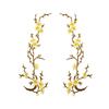 Hot Melt Adhesive Cherry Blossom Iron On Patches DIY Branch Embroidery Applique  Clothing Repair