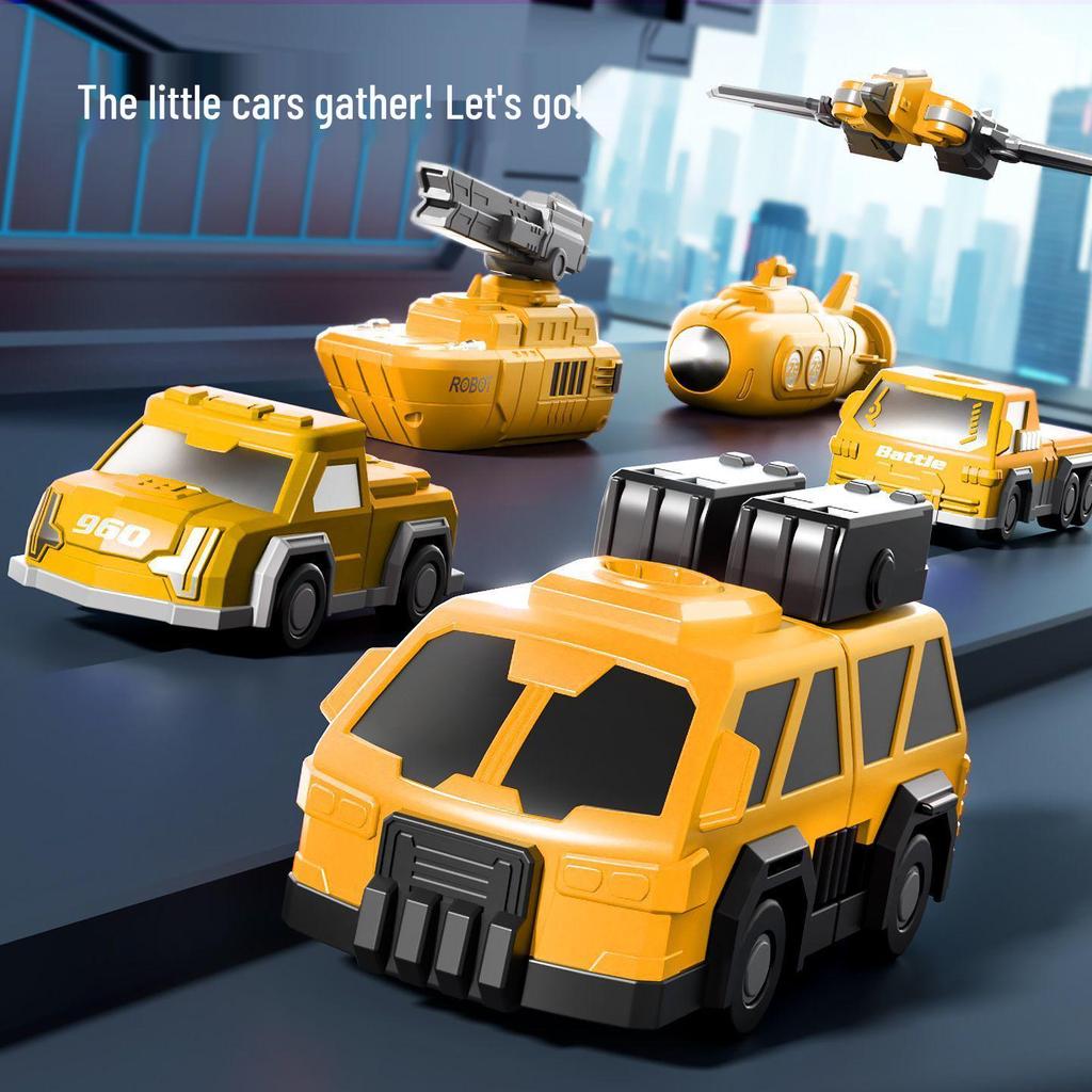 Children's 3D Magnetic Transforming Robot Car Toy - Versatile Warrior Model
