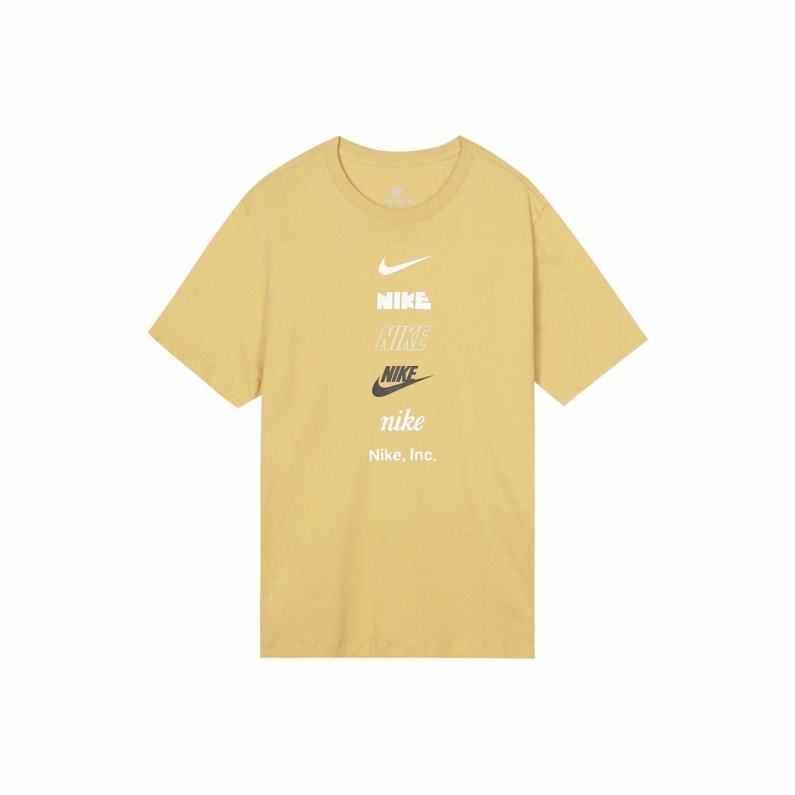 Nike Letter Logo Print Dopamine Short Sleeve T-Shirt for Men in Yellow DZ2876-725 S