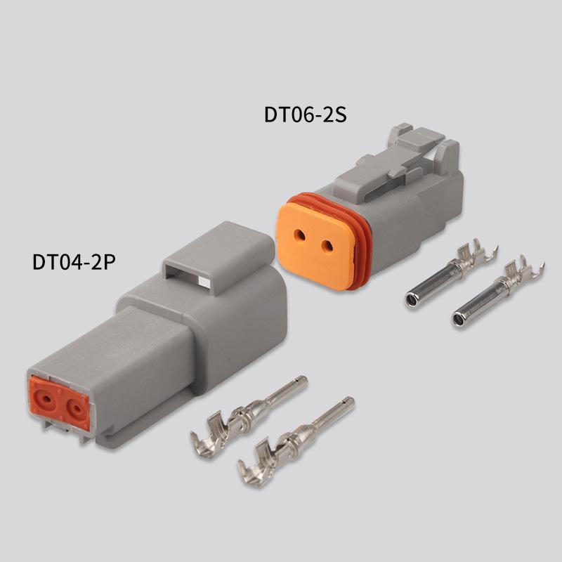 DT 2-Pin Waterproof Automotive Wiring Harness Plug DEUTSCH DT04-2P/DT06-2S Connector