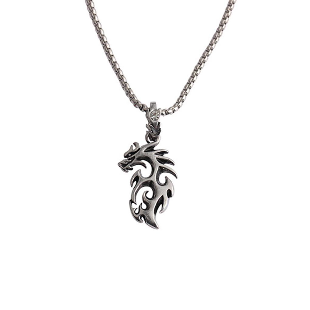 

Подвеска Дракон Мужчины Женщины Девушки Хип-хоп Ожерелье Сплав Цепочки Колье Ювелирные изделия Подарки на День рождения античный серебряного