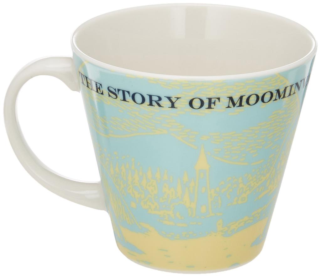 Yamaka Shoten MOOMIN Initial Mug 340ml Microwave Moomin Nordic Day Wedding Made in A, Approx. Capacity, Safe, Merchandise, Style, Mother's Gift,