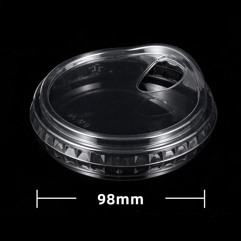 DYMAYKI Commercial Chubby Disposable Milk Tea Cups with Direct Drink Lids