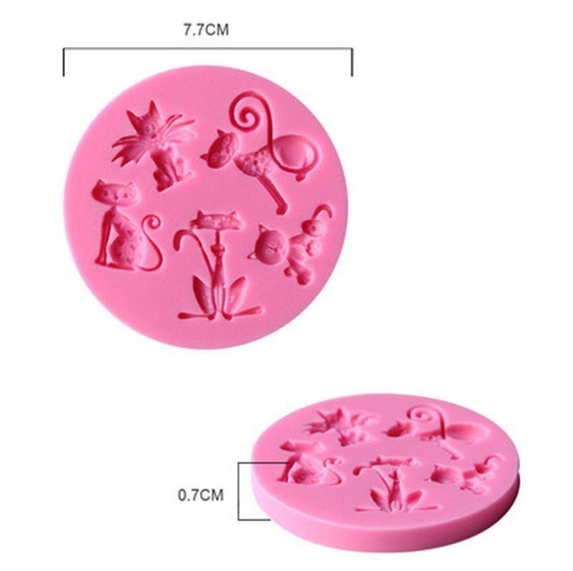 Baking Tool Chocolate Fondant Flexible Silicone Cake Decorating Cat Mould Soap Mold