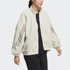 adidas Solid Color Zip Stripe Casual Jacket Women Outerwear Alum-Earth-Brown HM7456
