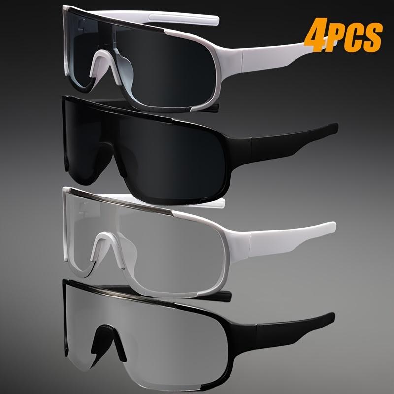 

4pcs Outdoor Sports Windproof Sunglasses Men Cycling Sports Hiking Goggles Retro UV Protection Shades UV400 Eyewear