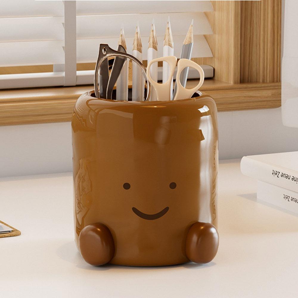 Cartoon Desktop Pen Holder Large Capacity Remote Control Storage Box  for Students Gift
