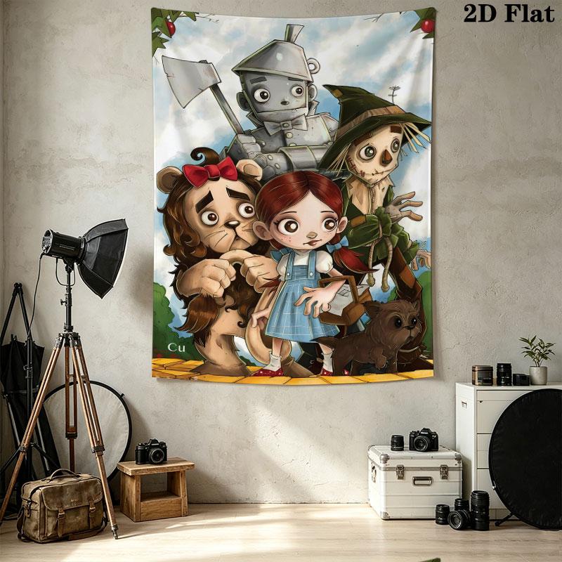 The Wizard Oz Wall Tapestry Aesthetic Wall Hanging Printed Fabric Blanket Decorative Tapestries For Bedroom Living Room Home Decor