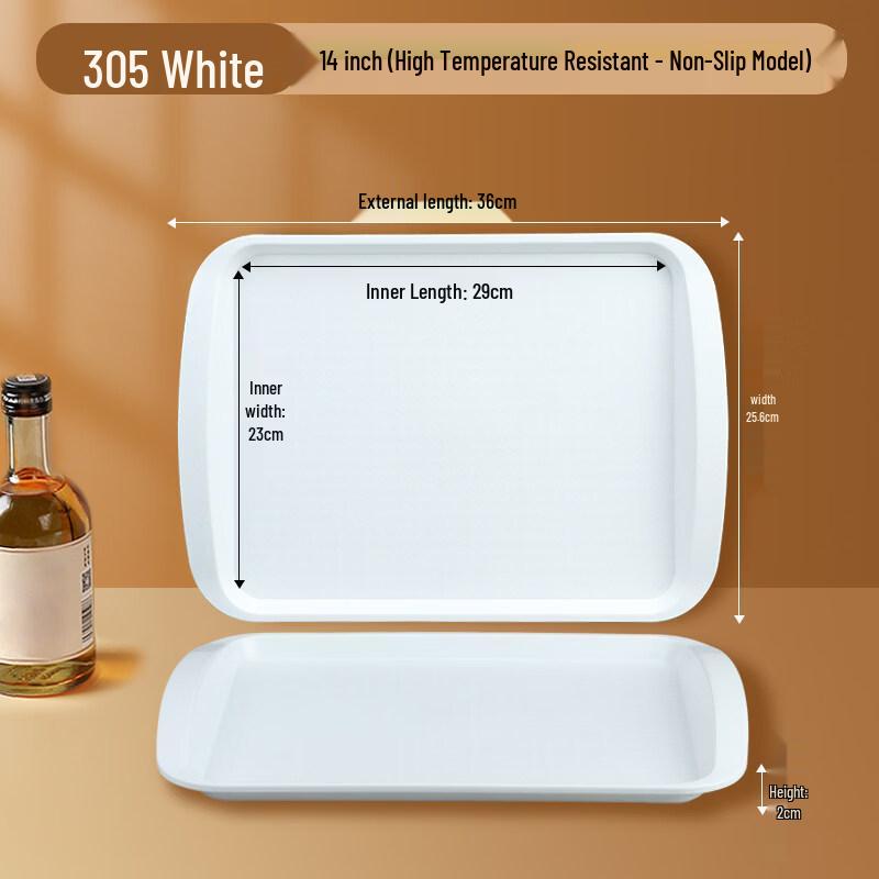 WUHE HC Cafeteria Plastic Serving Tray with Handles