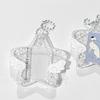 Star Wings Series Photocard Holder 1 Inch Five-pointed Star Wing Acrylic Frame Keychain Transparent Backpack Pendant