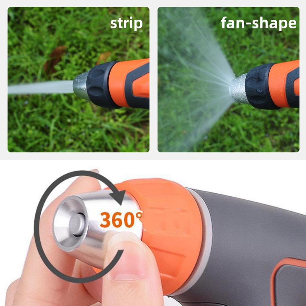 High Pressure Garden Hose Spray Gun Adjustable Sprinkle Nozzle for Cleaning Car Watering Flower Plant Showering Pets Car Wash
