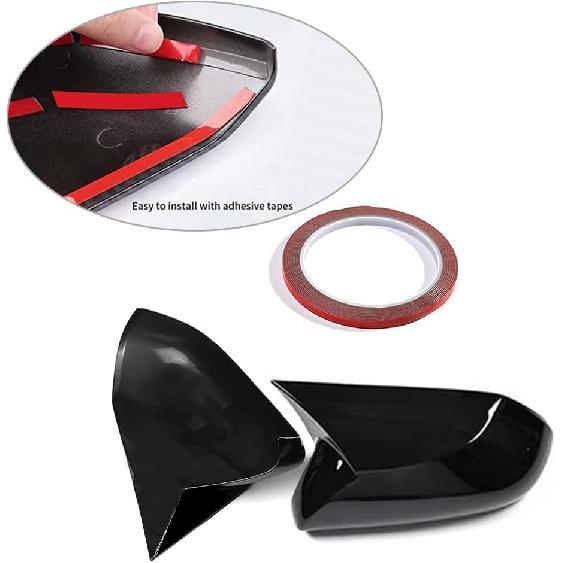 Car Ox Horn Side Rearview Mirror Cover Wing Mirror Protect Decorate Covers Auto Exterior Decoration Accessories for Toyota Camry 2018 2019 2020 2021