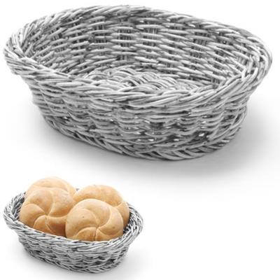 Oval Polypropylene Bread Basket, Gray, 250x190x65 Mm, Hendi 426616