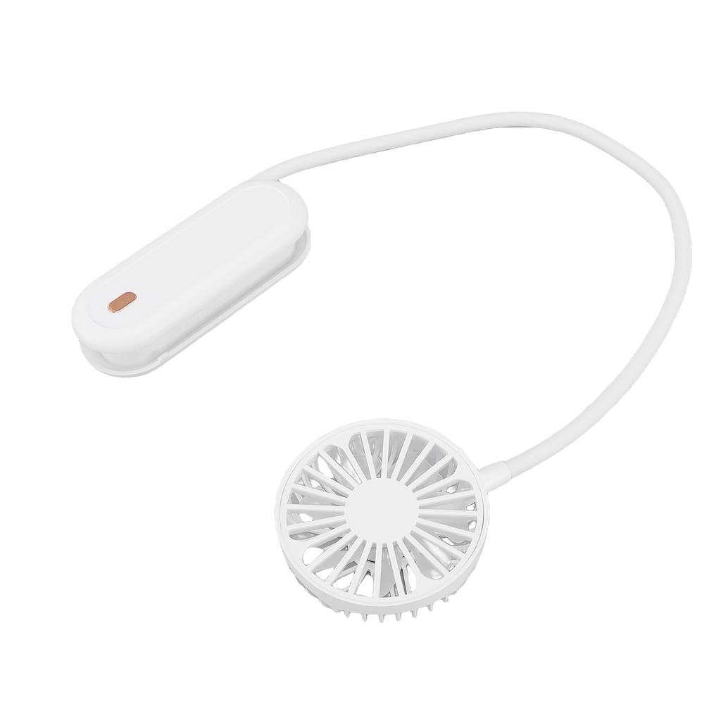 Handlicher Nackenventilator USB Wiederaufladbar Schwanenhals Biegsam Persönlicher Tragbarer Ventilator für Draußen Weiß