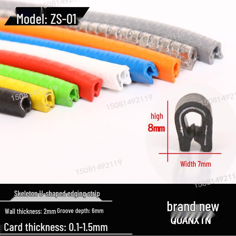 U-Shaped Rubber Edge Banding for Glass and Steel Tiles