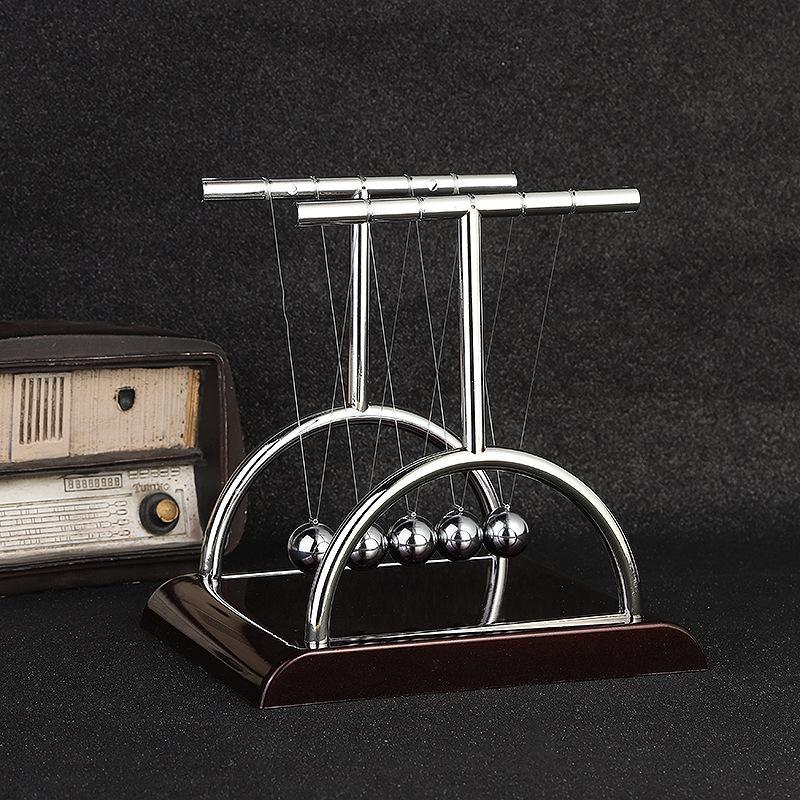 Newton Cradle Balance Steel Balls Perpetual Motion Collision Ball School Teaching Physics Science Pendulum Toy Home Decoration