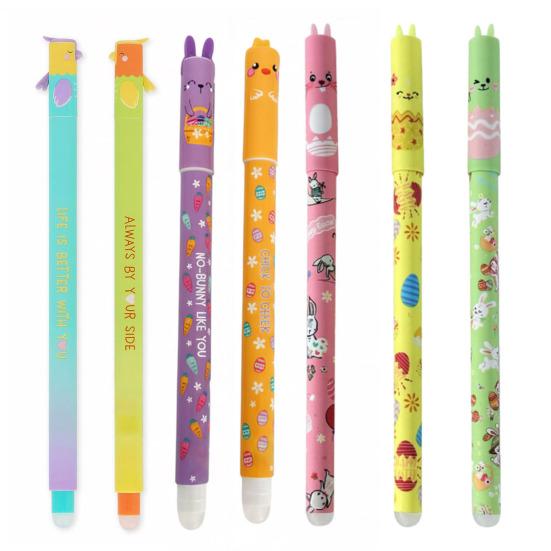 Erasable Ballpoint Pen 0.5mm Blue Ink Pen Smooth Writing And Soft Grip Cute