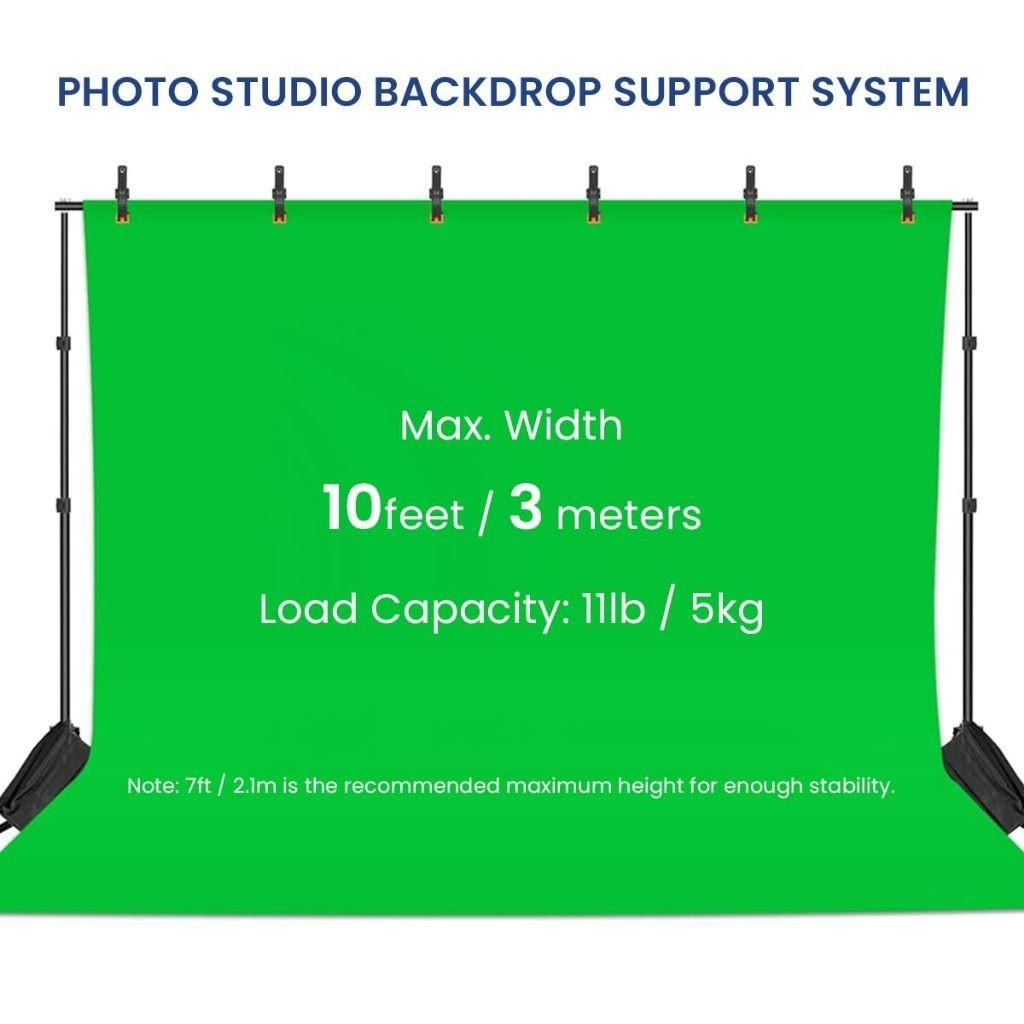 Kit Supporto Sfondo Foto Video Studio Fotografico 2x3M Supporto Sfondo Regolabile Attrezzatura Studio Robusta