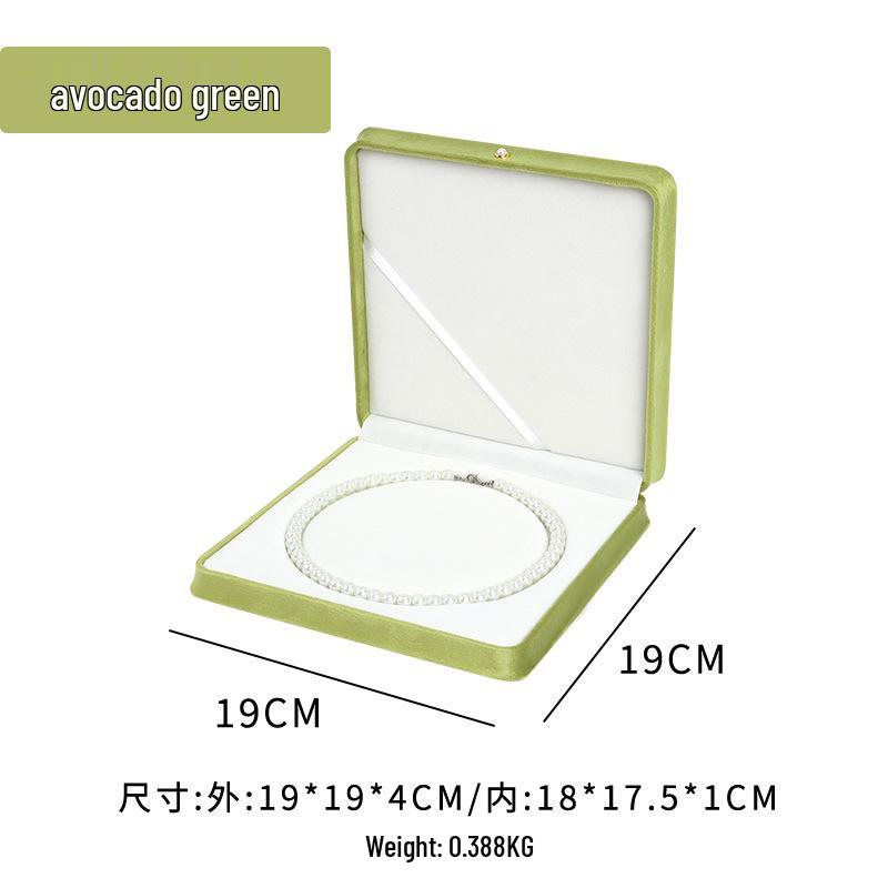 Velvet Pearl Necklace Jewelry Set Box - Mother's Day Gift Packaging and Storage Box