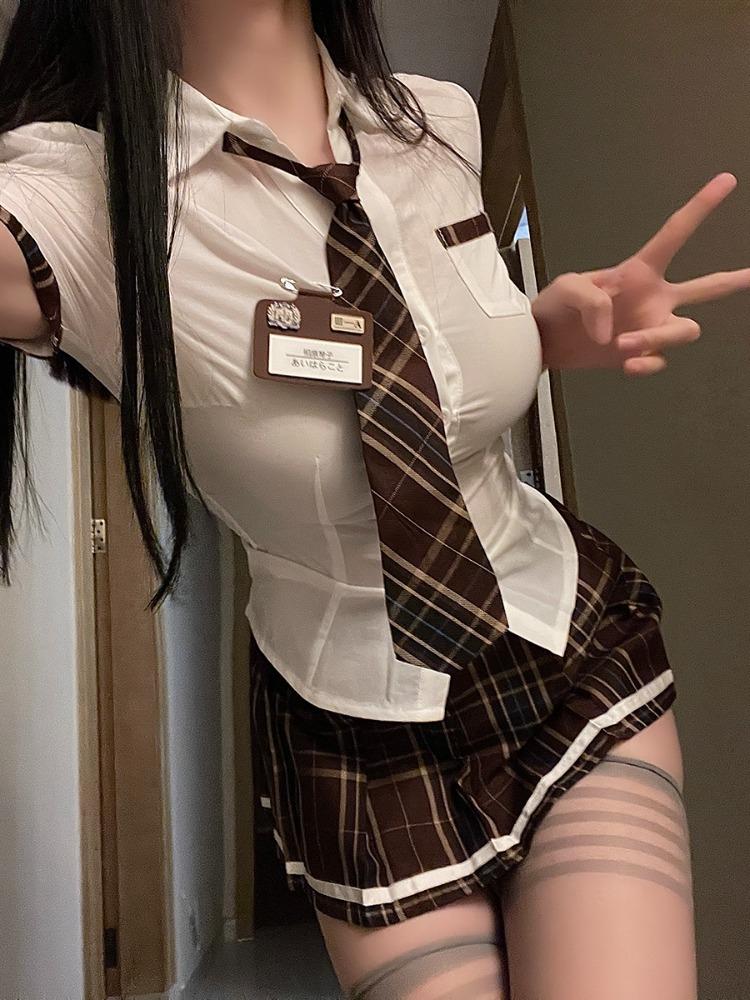 Naughty Sexy Maid Costumes Kimono Cosplay Backless Women Erotic Uniform Student Lolita Dress Bowknot Lingerie Outfit Underwear