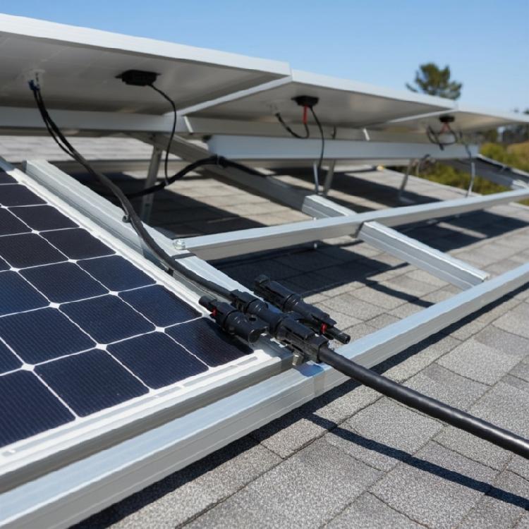 4Pcs Photovoltaic T Branch Coupler Male and Female Solar Connectors T Branch Cable Splitters Coupler Easy to Use