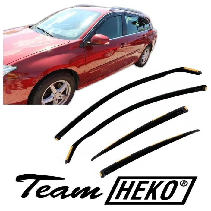 Déflecteurs D'air - J&J AUTOMOTIVE - Heko - Fumé - Renault Laguna 3 Grandtour - 2008-2014