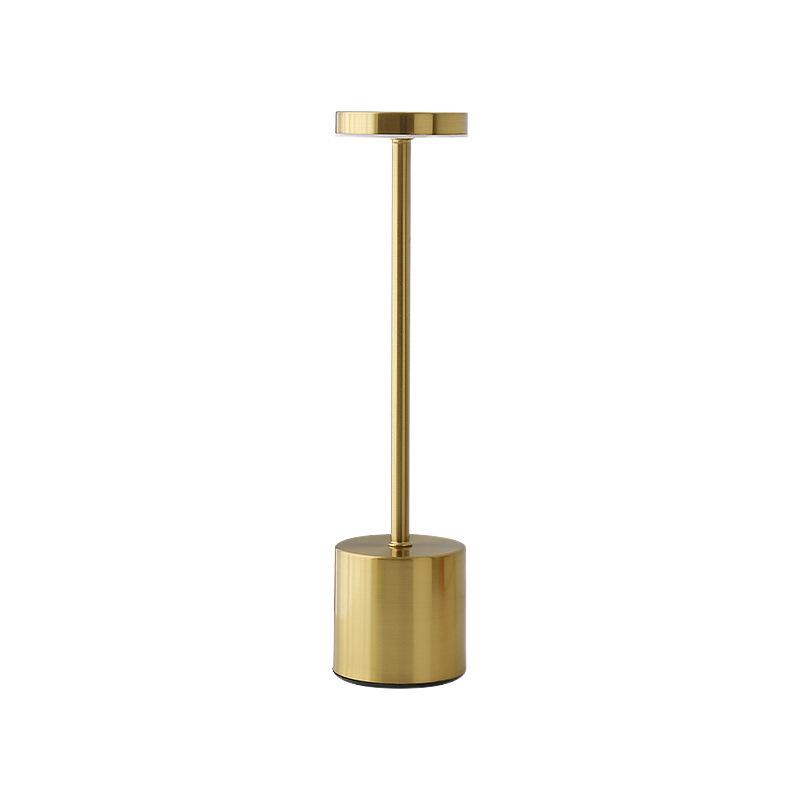 Minimalist I-shaped LED Table Lamp - Rechargeable Touch Metal Design for a Japanese Ambiance