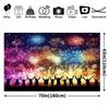 1Pcs Vibrant Fireworks Celebration Decoration Background Backdrop For Photo Studio Photo Booth Party
