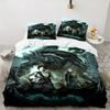Alien Artwork Bedding Set 3pcs, High Quality Bedding Set Including 1pc Duvet Cover And 2pcs Pillowcases for Bedroom, Dormitory Gift