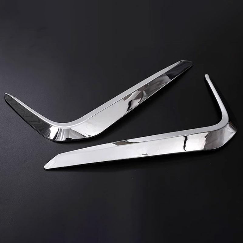 För BMW 5-serie G30 530liM 2018- ABS Krom Frontdimljus Lampöverdrag Ögonlock Ögonbryn Dekorationslister Yttre Dimljuslist