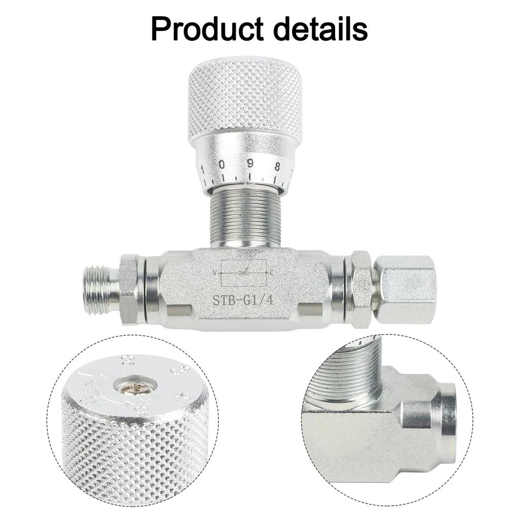 For Hydraulics Flow Control Throttle Valve For Hydraulic Systems Precision-machined Carbon Steel Body 1 4-inch NPT Female