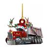 Christmas Vehicle Ornament Acrylic Truck Tractor Airplane Christmas Tree Ornament for Holiday Party Decoration