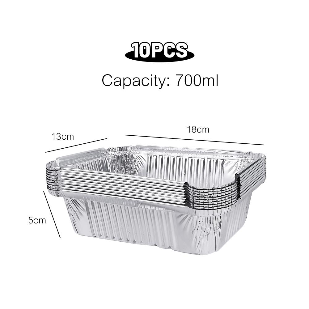 

10 шт. прямоугольная жестяная коробка для домашнего барбекю 700ml