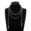 Vintage Beads Necklace Women Stackable Adjustable Sweater Chain Jewelry Accessories