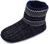 [COFACE] Men's Room Shoes Slippers, Large Sizes, Boa Boots, Winter, Warm, Cold Protection, Quiet, Washable, 14 Colors, 24.0~31.0 cm, AR5892 - Black/Wh