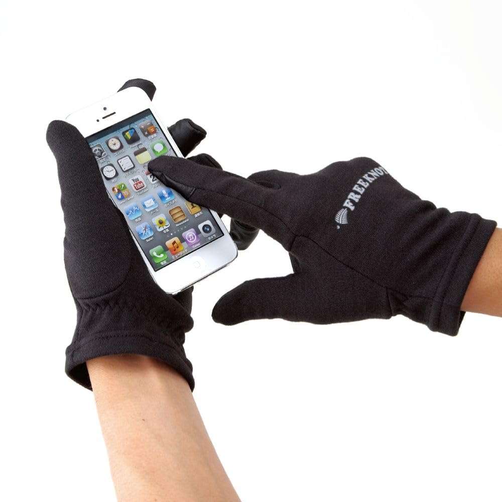 Freeknot Photonic Layer Tech e-Touch Gloves, Large, Black, Y4619-L-90