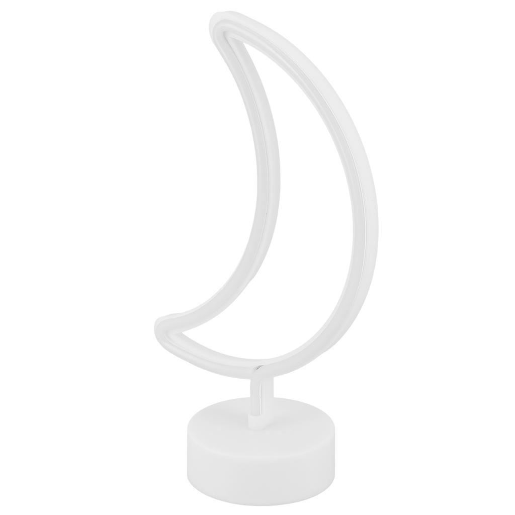 Moon Shape Neon Light Neon Sign with Base for Bedroom Party Birthday Gift USB/Battery Powered