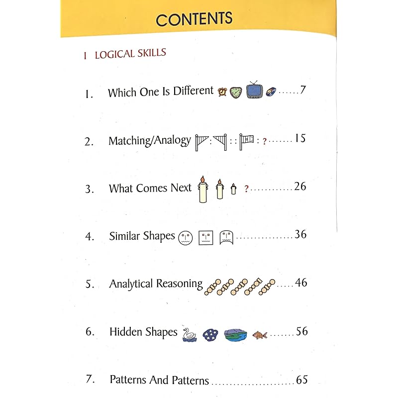 Reasoning Skills2. Wellgraded worksheets with colourful illustrations and workedout examples