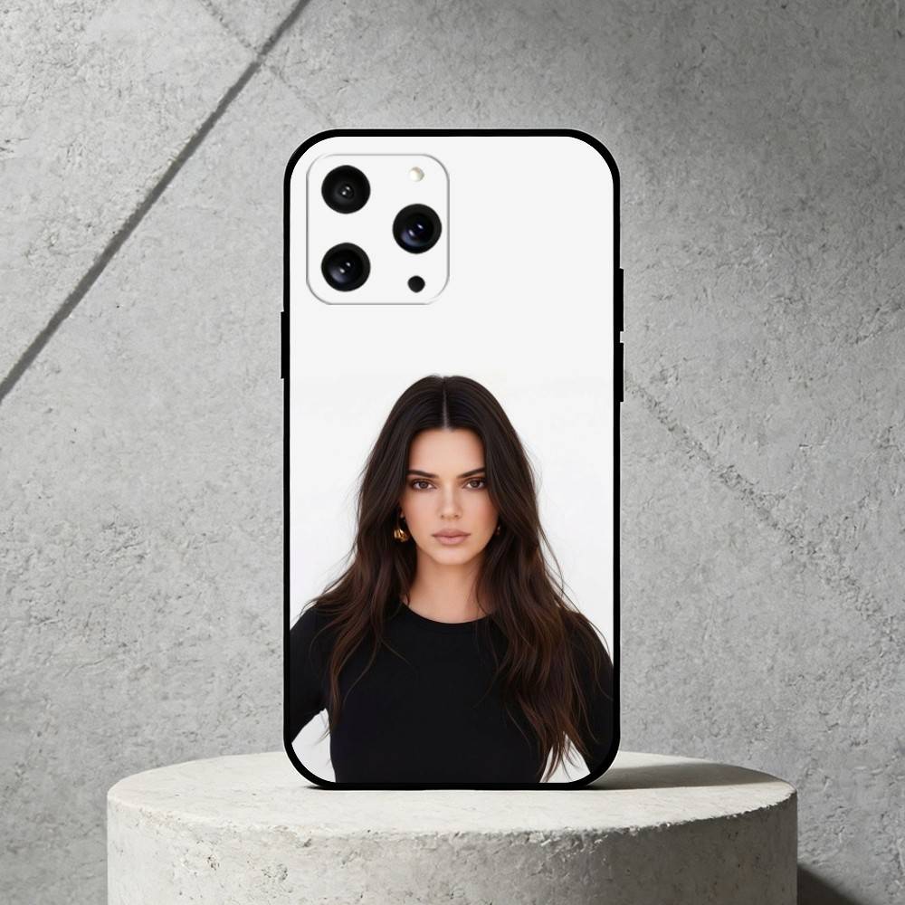 K-Kendall Jenner Phone Case Silicone Black Soft For IPhone 17,16,15,14,13,12,11,SE,Plus Pro Max