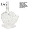 Vatertagsgeschenk Mittelfinger Whiskey-Karaffe, 1000 ml Glas Faust-Spender mit Stöpsel, Kreative Wein-Servierkaraffe Einzigartige Handform