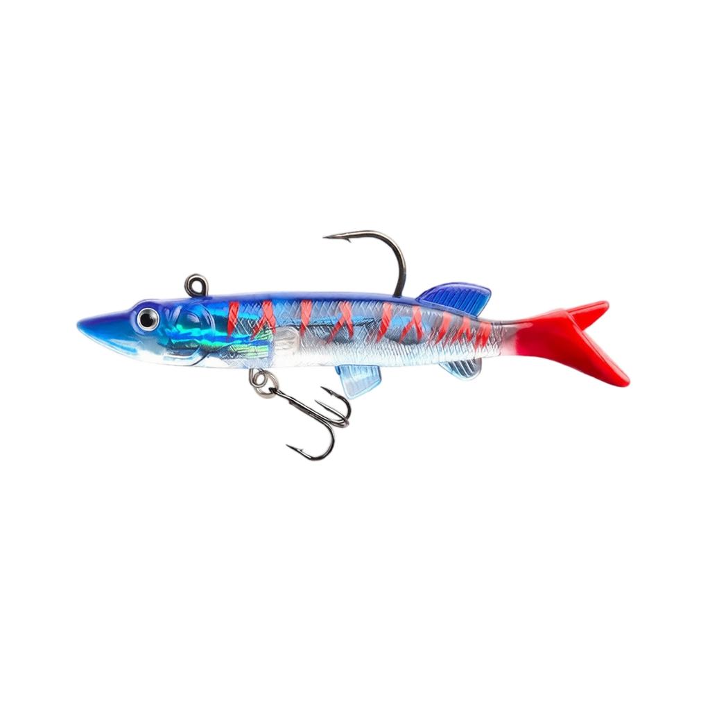 Soft Fishing Lure 12cm 21g Weighted Swimbait with Jig Head and Treble Hook for Freshwater and Saltwater Predatory Fish