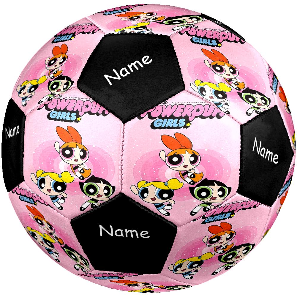 Custom Name The Powerpuff Girls Theme Size 5 Soccer Ball, Suitable for Both Indoor and Outdoor Matches, a Gift Suitable for Everyone.