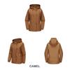 BITCED Spring/Autumn Casual Trench Coat for Women Loose-Fit Windproof Jacket with Hood Long-Sleeved Windbreaker